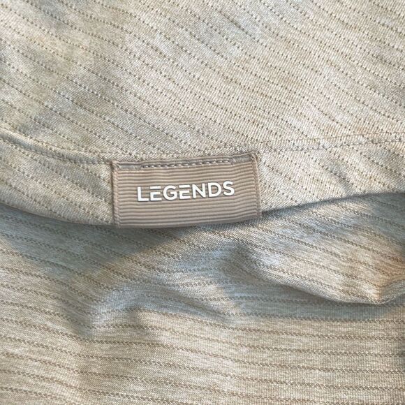 Legends Enzo Long Sleeve Performance Tee Tan Striped Wicking Crewneck XXL - Picture 8 of 11
